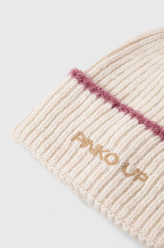 Dziewczynka Pinko Up czapka z domieszką wełny dziecięca F3PIJGHT281 beżowy
