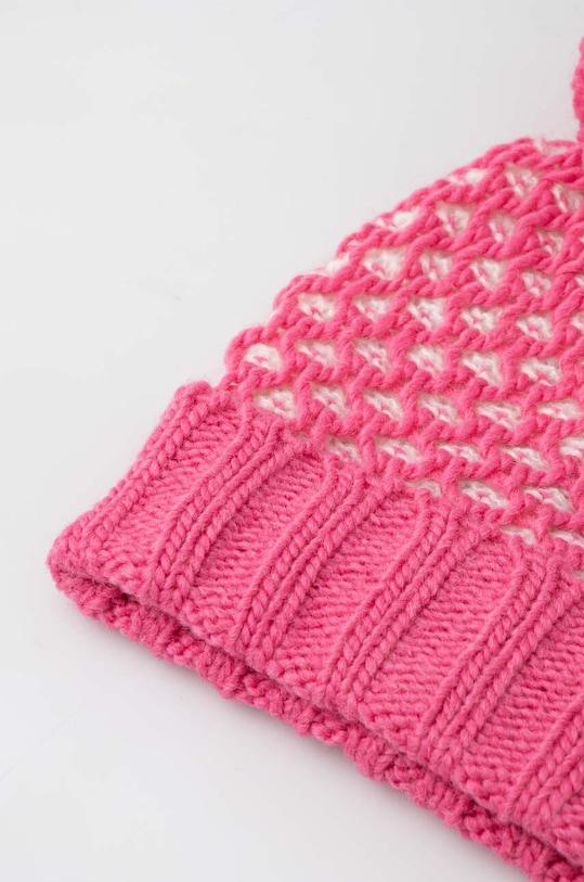 Dětská čepice s příměsí vlny United Colors of Benetton 115HQA00Q.G.SEASONAL růžová AW23