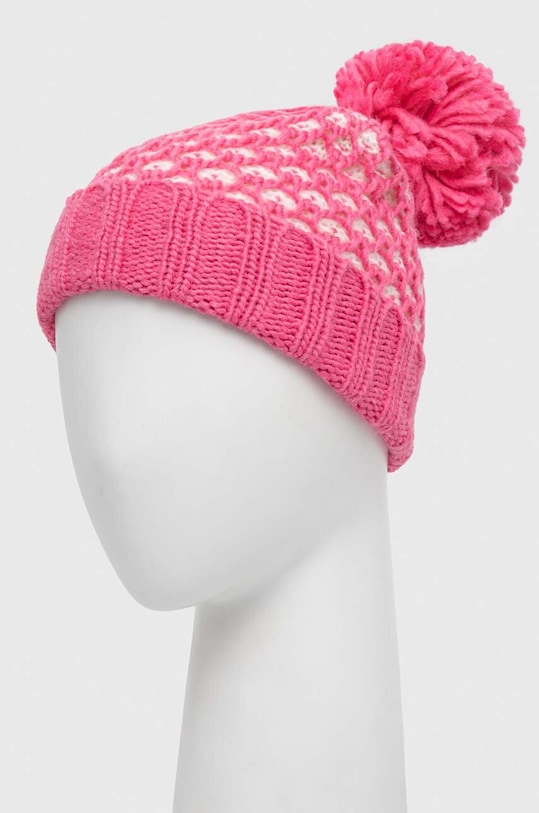 DÍVKA Dětská čepice s příměsí vlny United Colors of Benetton 115HQA00Q.G.SEASONAL růžová