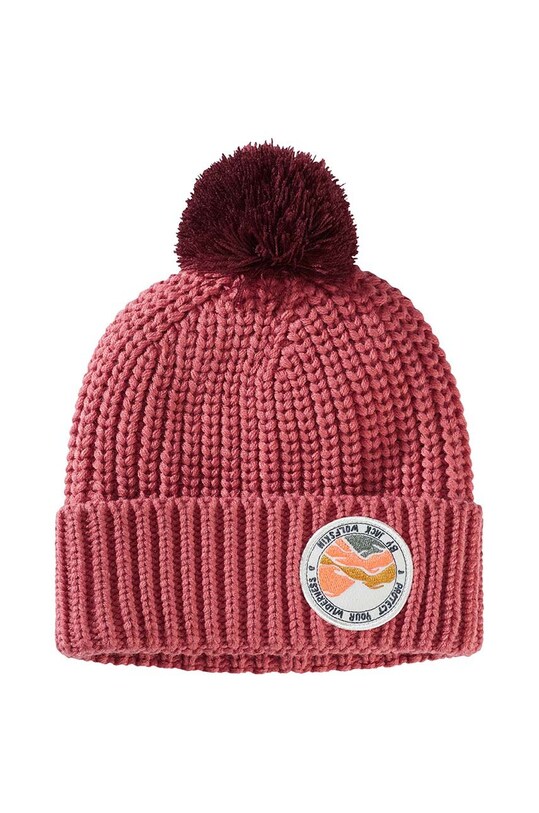 Дитяча шапка Jack Wolfskin POMPOM BADGE 1911751.G рожевий AW23