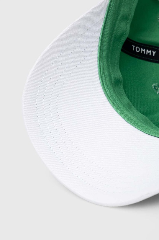 Tommy Hilfiger czapka z daszkiem bawełniana dziecięca zielony AU0AU01732.9BYX