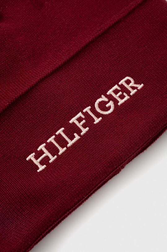 Chłopiec Tommy Hilfiger czapka bawełniana AU0AU01737.9BYX bordowy