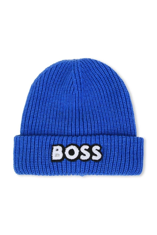 BOSS caciula din lana pentru copii imprimeu bleumarin J21284.52.54