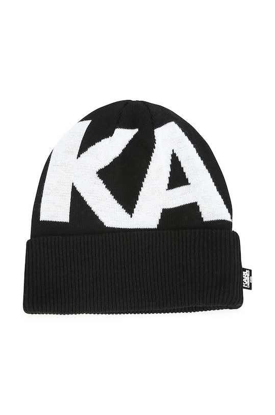 Дитяча шапка з домішкою вовни Karl Lagerfeld Z21040 чорний AW23
