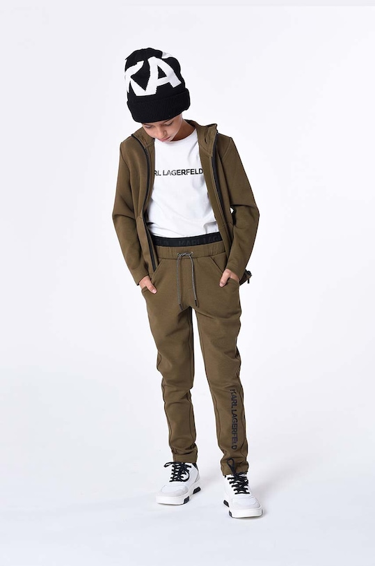 Дитяча шапка з домішкою вовни Karl Lagerfeld чорний Z21040