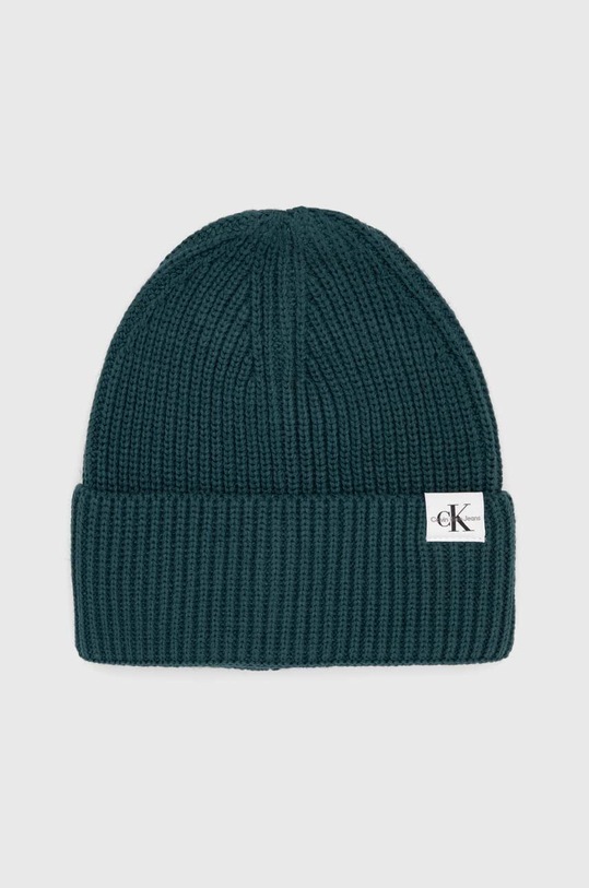 Detská čiapka Calvin Klein Jeans zelená IU0IU00440.9BYX