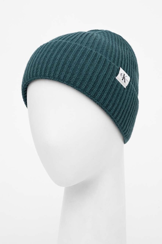 Detská čiapka Calvin Klein Jeans IU0IU00440.9BYX zelená AW23