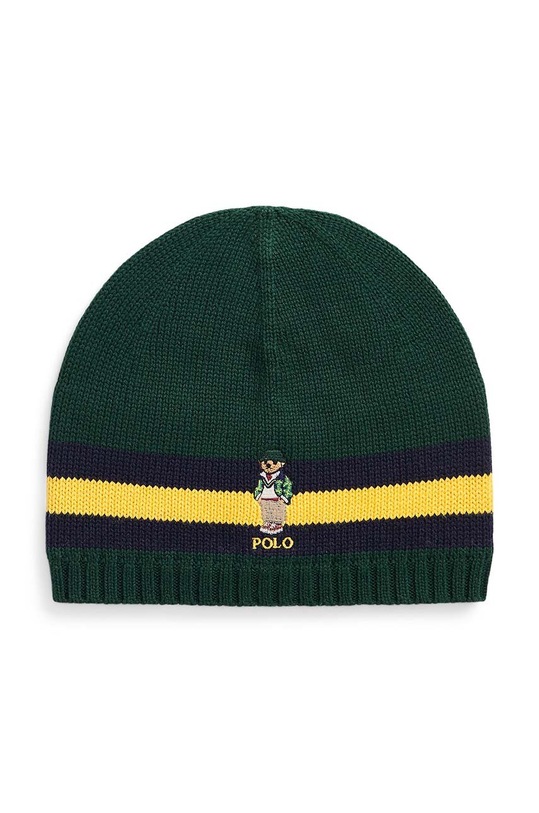 Polo Ralph Lauren czapka bawełniana dziecięca wzorzyste zielony 323918330001
