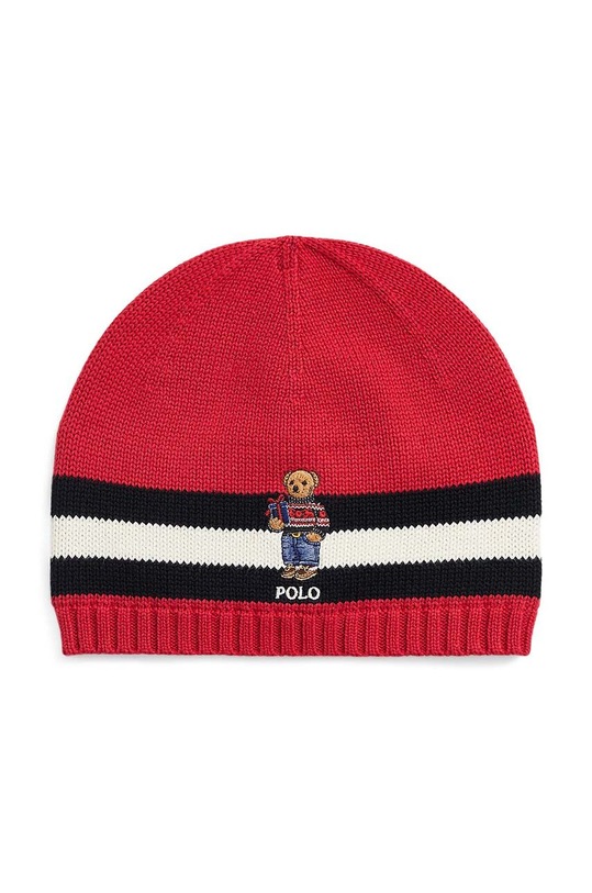 Polo Ralph Lauren czapka bawełniana dziecięca wzorzyste czerwony 323920677002