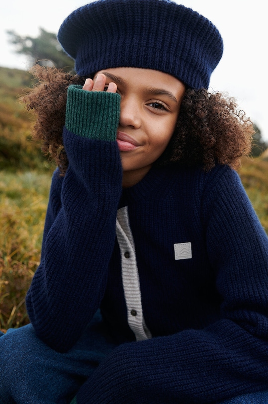 Liewood beret dziecięcy wełna granatowy LW17829