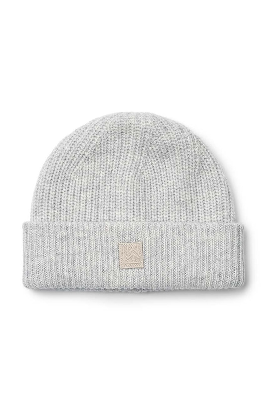 Dětská vlněná čepice Liewood nášivka šedá LW17839