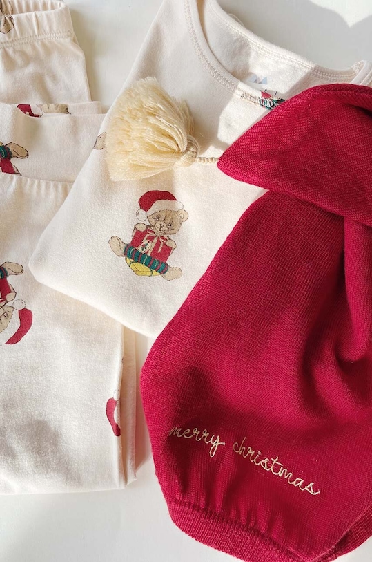 Chlapec Detská bavlnená čiapka Konges Sløjd KS6359 červená