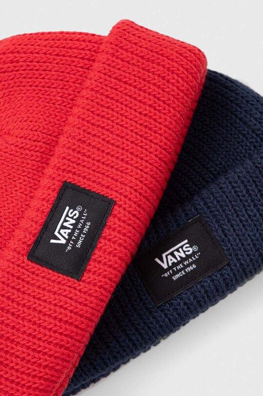 Vans czapka dziecięca LITTLE GROM BEANIE 2-pack VN0A7PUA czerwony AW23