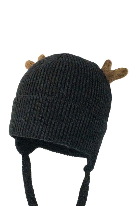 Dětska čepice Jamiks GRAHAM s příměsí vlny černá GRAHAM.Nakycie.JZG072.K