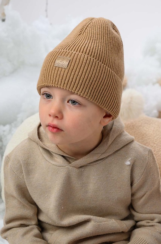 Детская шапка Jamiks PAULIN с добавлением шерсти коричневый PAULIN.Nakr.JZG093.K