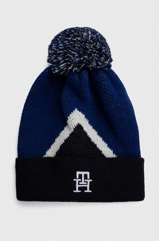 Tommy Hilfiger gyerek sapka gyapjúkeverékből mintás sötétkék AU0AU01782.9BYX