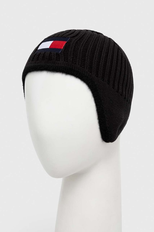 Παιδικός σκούφος Tommy Hilfiger AU0AU01783.9BYX μαύρο AW23