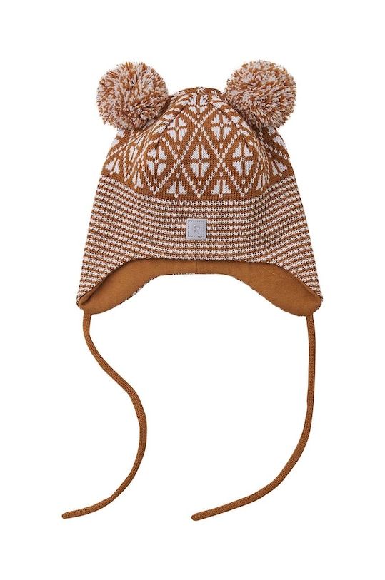 Dětská vlněná čepice Reima Kuuru 5300215A.9BYX hnědá