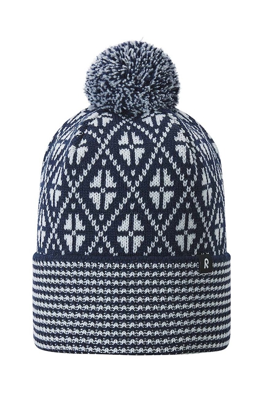 Reima czapka wełniana dziecięca Kuurassa wełna granatowy 5300216A.9BYX