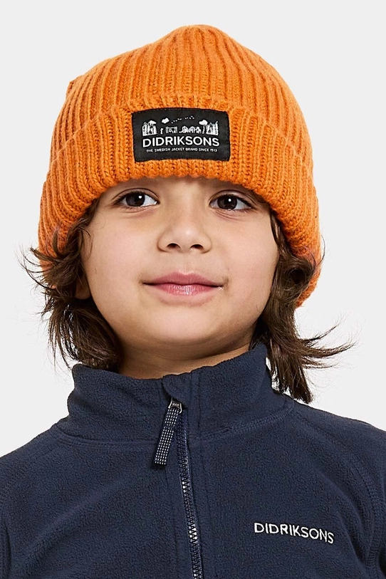 Detská čiapka Didriksons BUS KDS BEANIE oranžová 504910