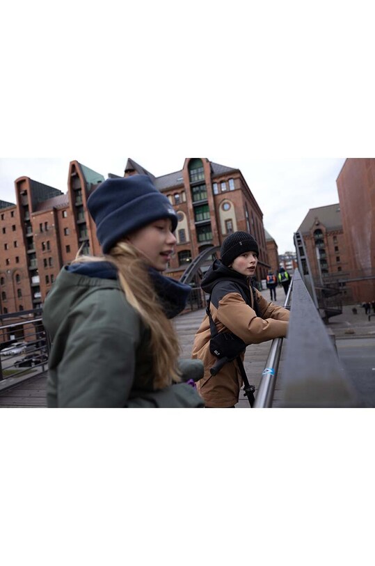Дитяча шапка Jack Wolfskin SPIRIT FLEECE BEANIE 1911011 темно-синій AW23