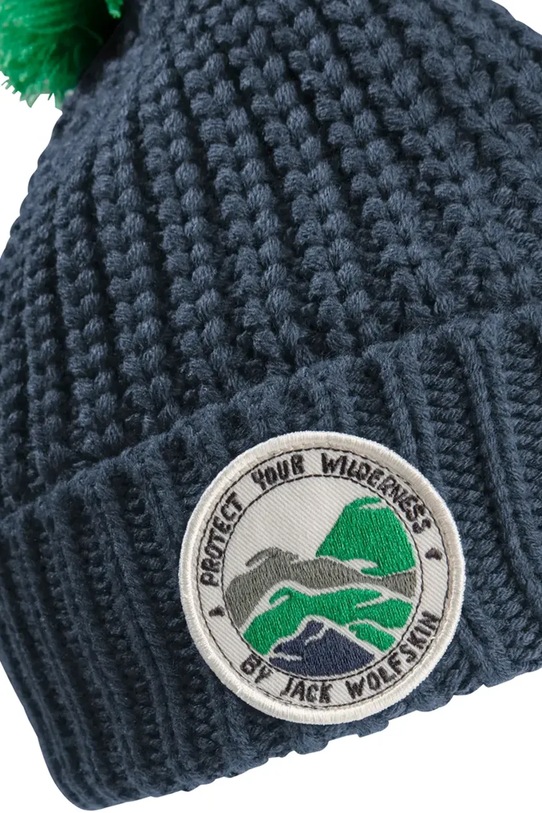 Chłopiec Jack Wolfskin czapka dziecięca POMPOM BADGE 1911751 granatowy