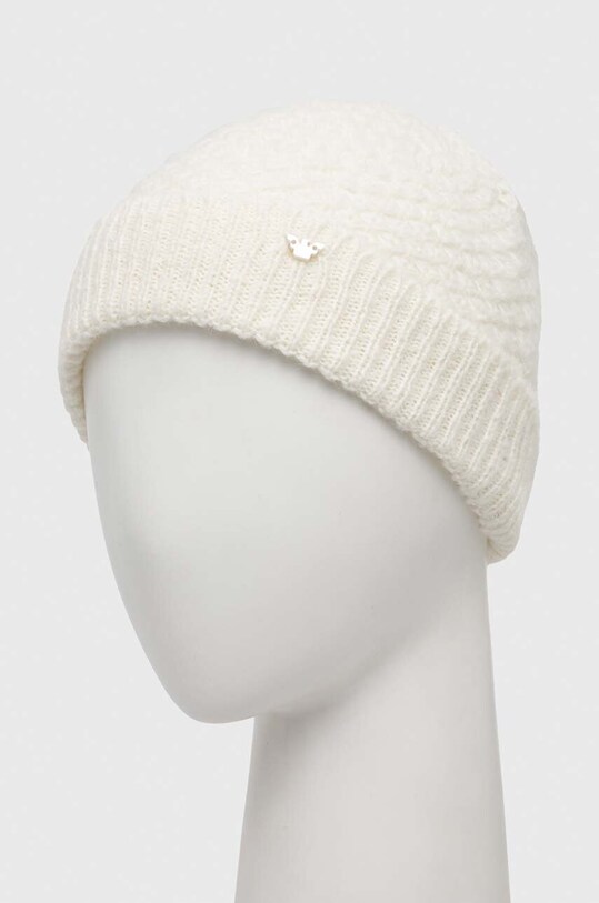 Дитяча шапка з домішкою вовни Emporio Armani 394645.3F476 білий AW23