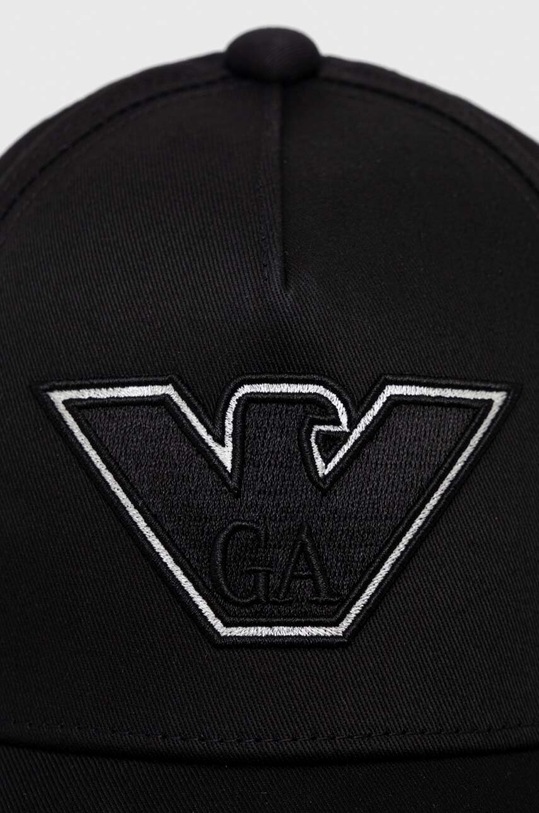 Detská bavlnená šiltovka Emporio Armani 404687.3F561 čierna AW23