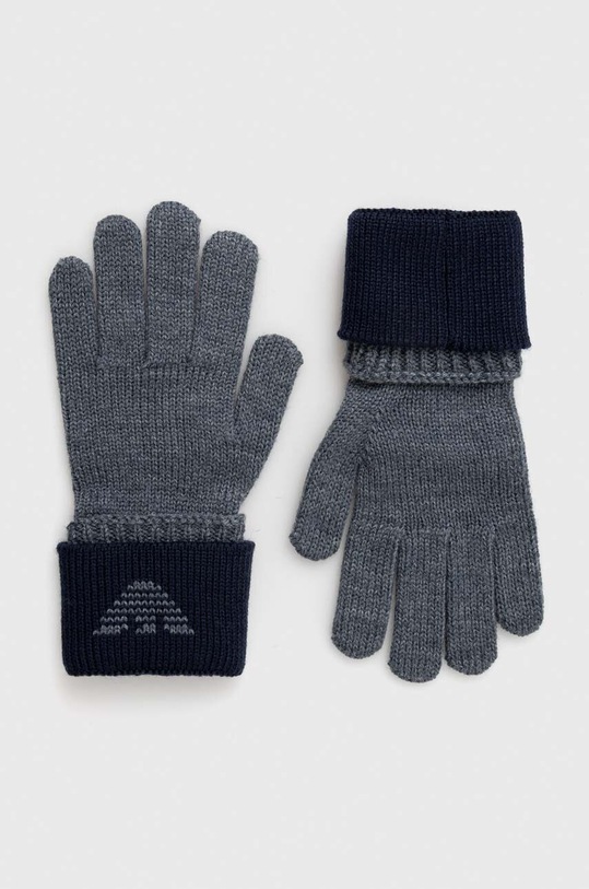 Chłopiec Emporio Armani czapka i rękawiczki dziecięce 407527.3F489 szary