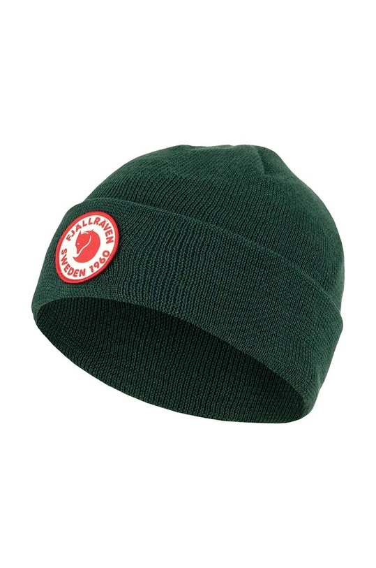 Fjallraven caciula copii Kids 1960 Logo Hat imprimeu verde F78144.679