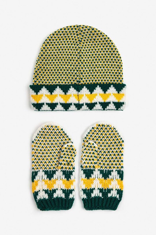 CHLAPEC Čepice a dětské rukavice Bobo Choses 223FH003 zelená