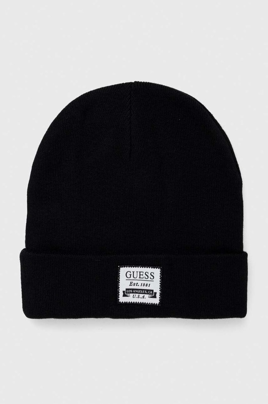 Guess czapka z domieszką wełny z domieszką wełny czarny M3YZ09.Z2SD1