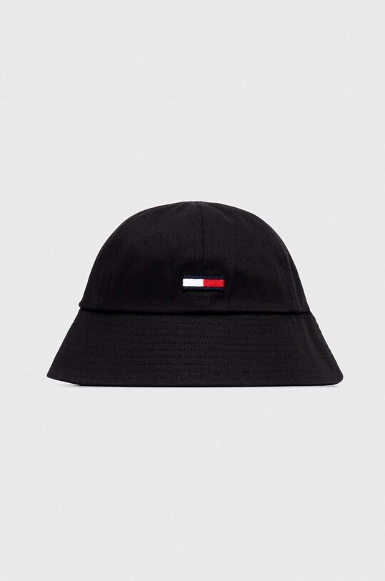 Tommy Jeans kapelusz bawełniany aplikacja czarny AM0AM11512