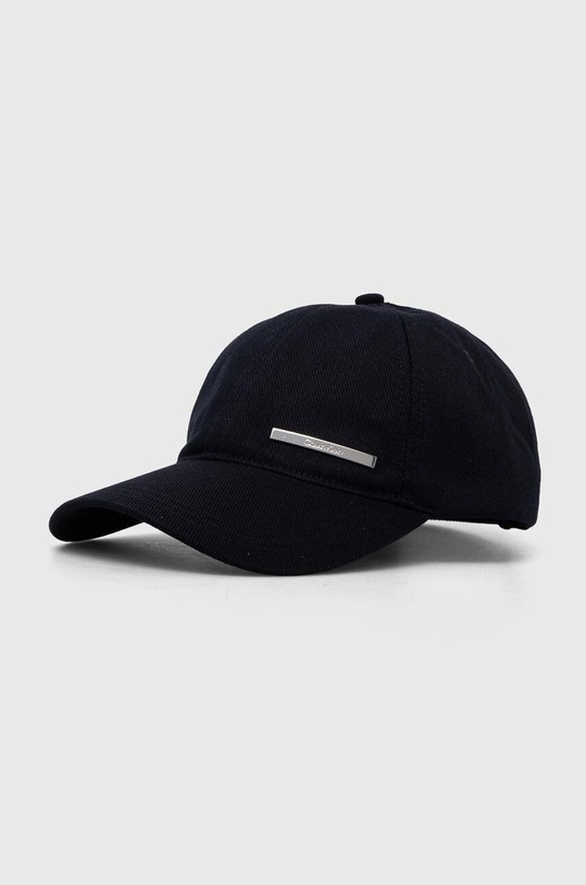 Calvin Klein czapka z daszkiem bawełniana aplikacja granatowy K50K510661