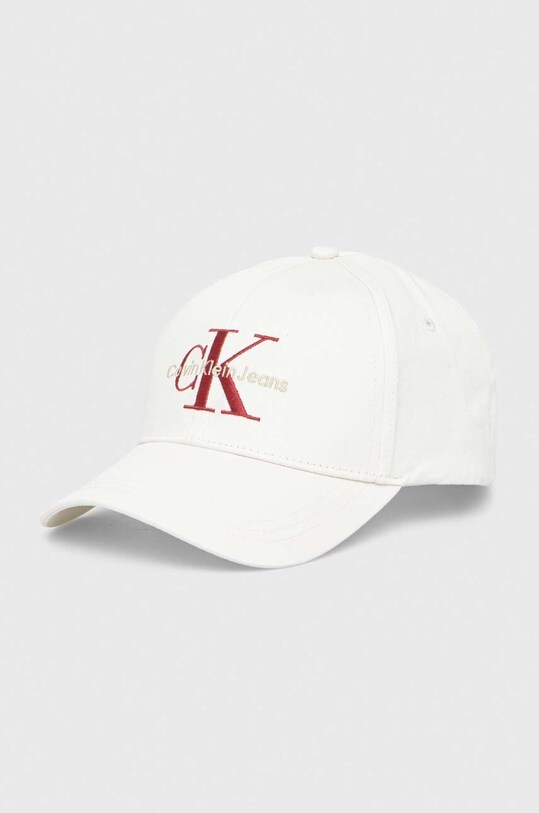 Calvin Klein Jeans șapcă de baseball din bumbac bumbac bej K50K510061