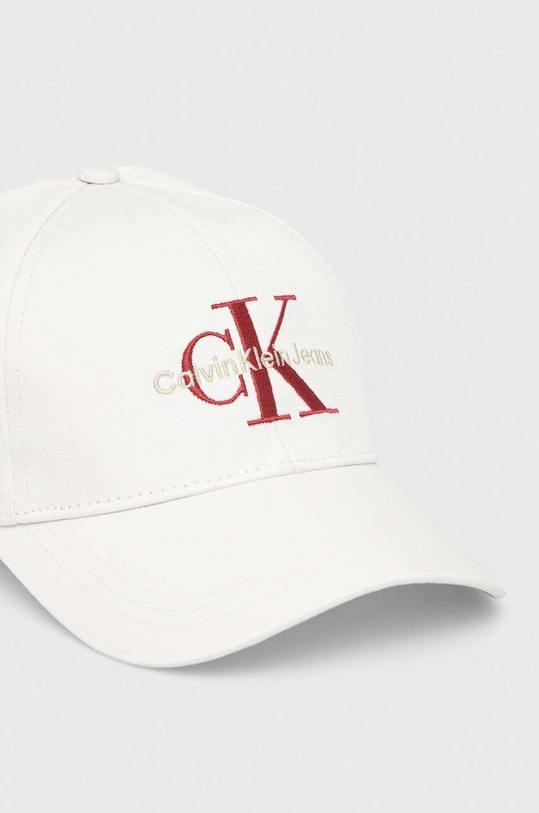 Bavlněná baseballová čepice Calvin Klein Jeans K50K510061 béžová SS24