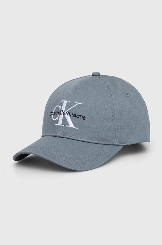 Calvin Klein Jeans czapka z daszkiem bawełniana aplikacja niebieski K50K510061