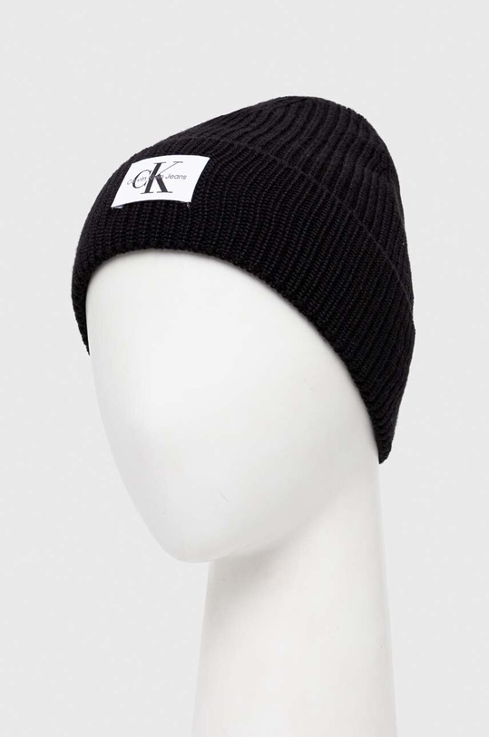 Volnena kapa Calvin Klein Jeans K50K510791 črna AW23