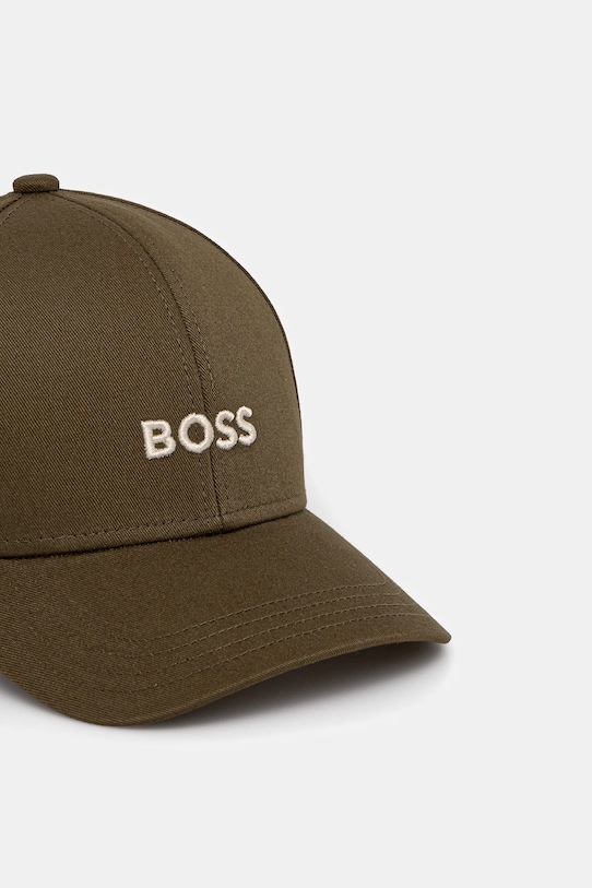 Βαμβακερό καπέλο του μπέιζμπολ BOSS 50495121 πράσινο AA00