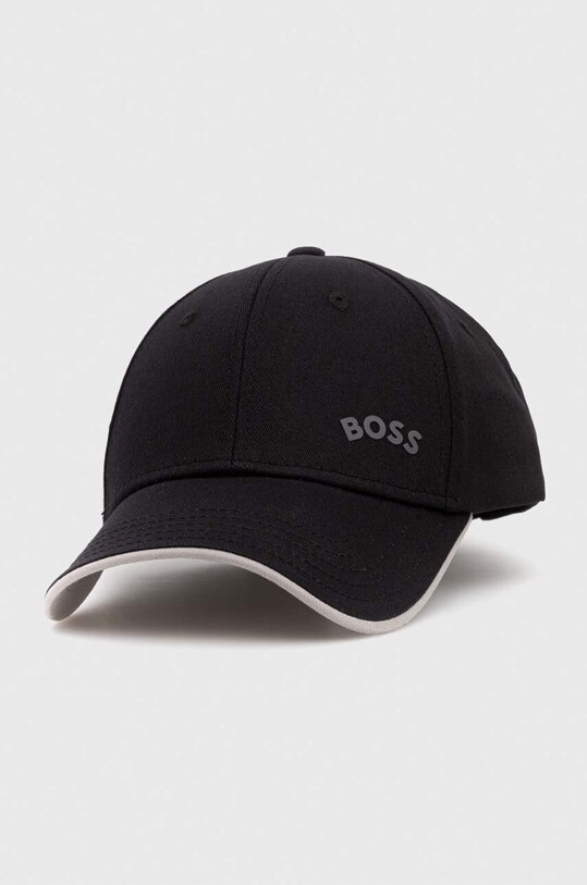 Бавовняна бейсболка Boss Green BOSS GREEN бавовна чорний 50495855