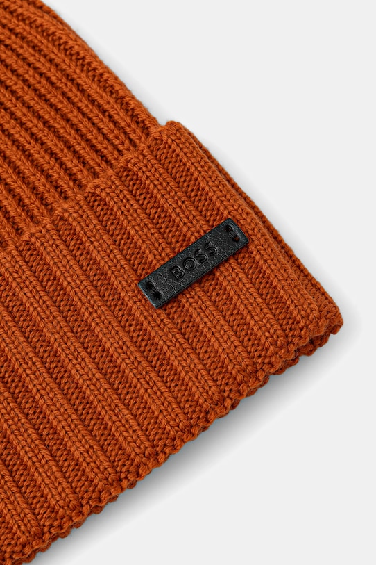 Akcesoria BOSS czapka wełniana 50495306 pomarańczowy