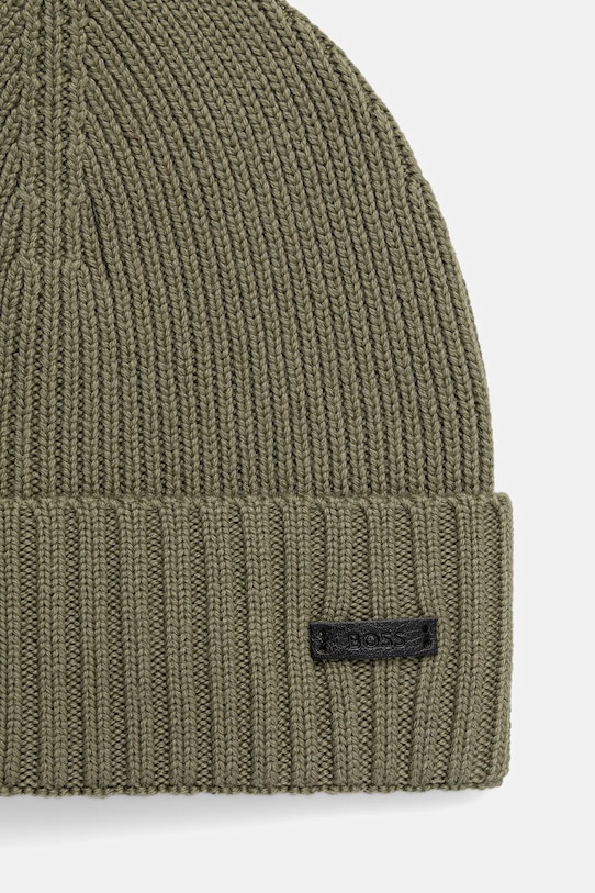 BOSS căciulă de lână verde 50495306