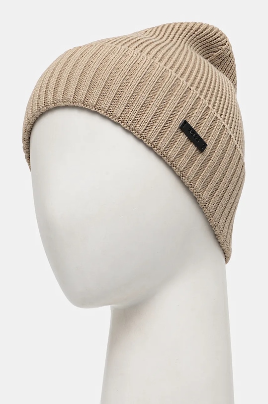 BOSS căciulă de lână Fati uni bej 50495306
