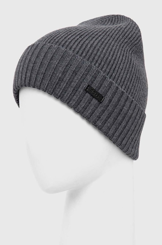 Вълнена шапка BOSS 50495306 сив AW24