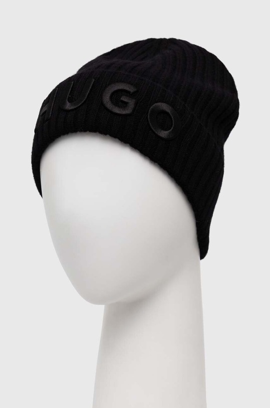 Akcesoria HUGO czapka wełniana 50495778 czarny