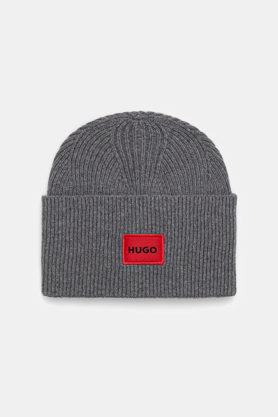 Шерстяная шапка HUGO шерсть серый 50496011