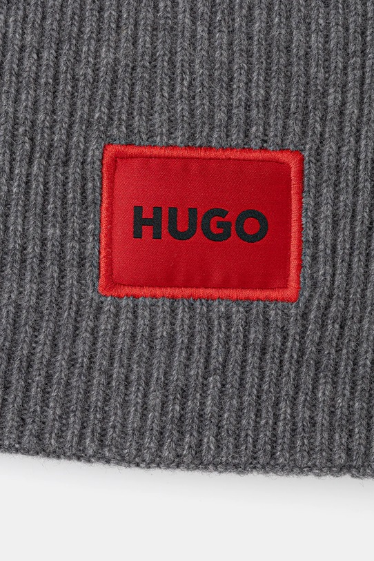 Doplnky Vlnená čiapka HUGO 50496011 sivá