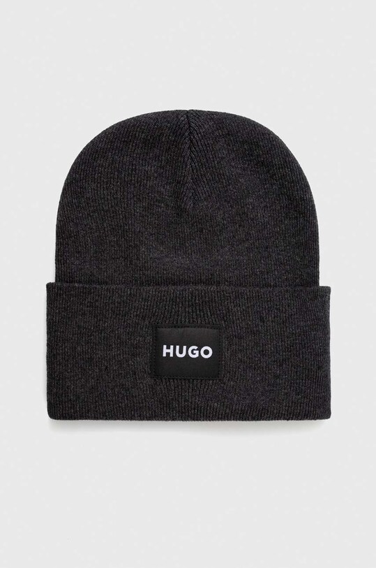 HUGO czapka aplikacja szary 50496012