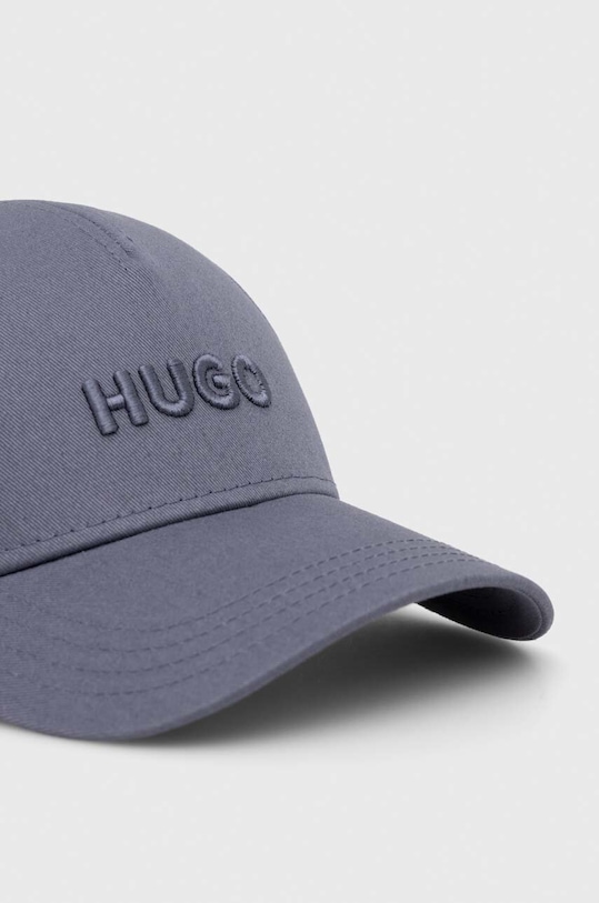 HUGO czapka z daszkiem bawełniana 50496033 niebieski SS24