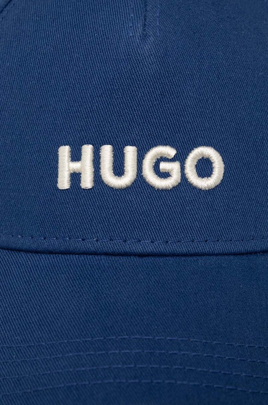 Akcesoria HUGO czapka z daszkiem bawełniana 50496033 granatowy